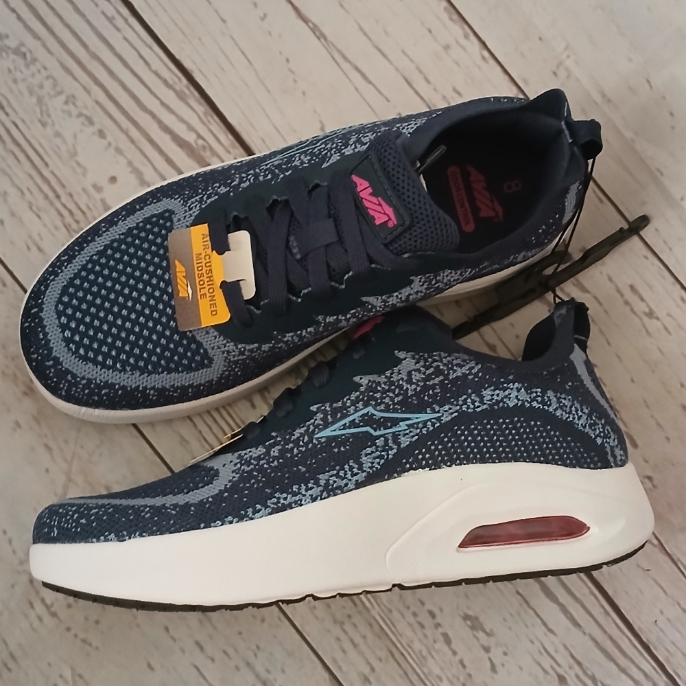 Avia Women's Air Sneaker 2 Navy, White, Pink Size 8